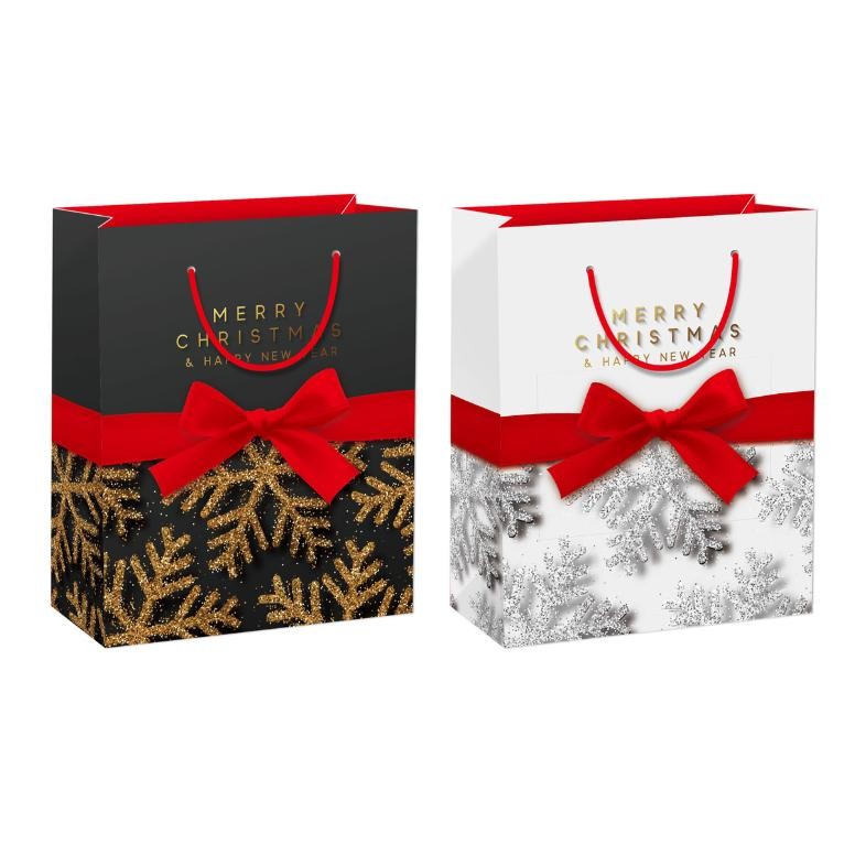 

Paper Bag Natal Aesthetic Pita Glitter / Goodie Bag Christmas / Tas Hampers Natal