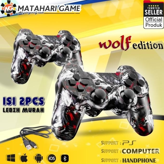 Murah 2 Pcs - Stik Stick Ps3 Wireless Playstation 3 + Kabel Charger