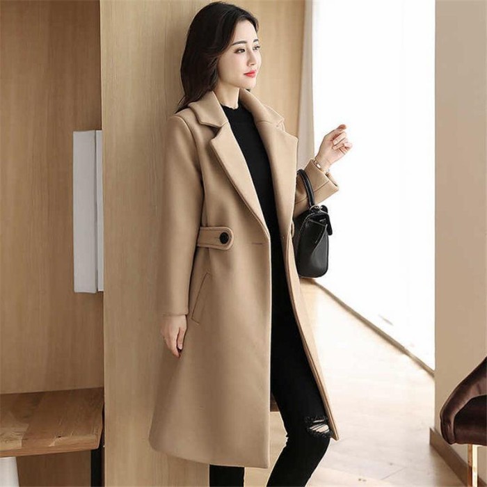 IMPORT WOMAN WOOLEN COAT MIRAE WINTERCOAT JAKET PANJANG WANITA MANTEL