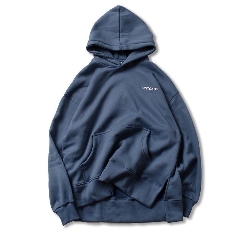 Murah Flare Hoodie Steel Blue