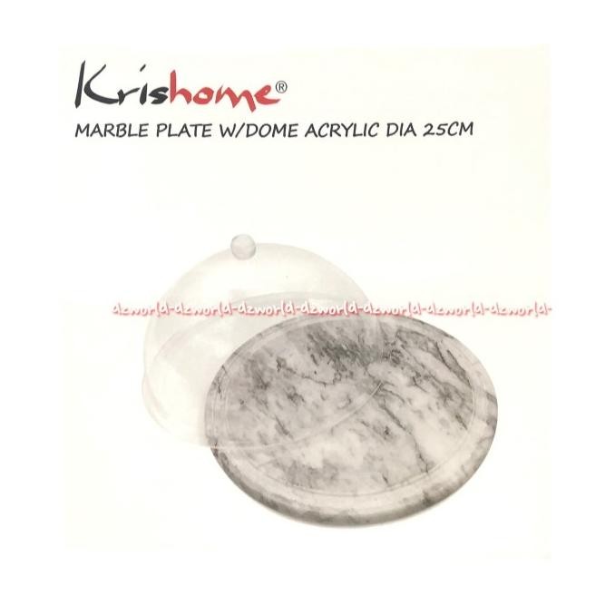 

Krishome Marble Plate With Dome Acrylic 25cm Piring Marbel