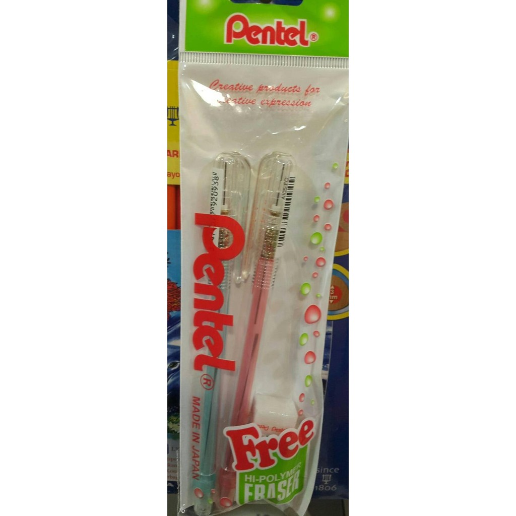 

Top sale FREE Eraser Pensil Mekanik / Pencil Mechanic Pentel Caplet Set