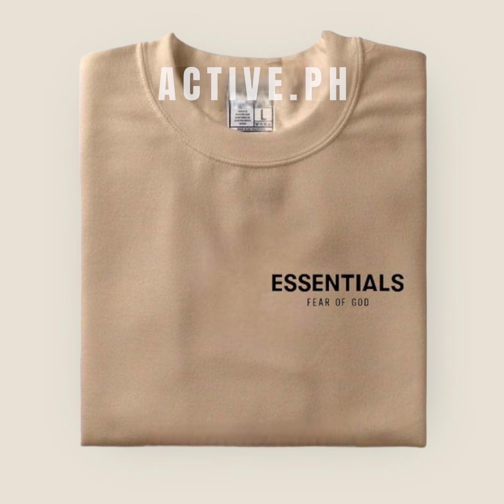 ESSENTIAL FEAR OF GOD Kemeja/Kaos/Kaos Estetika Minimalis Ukuran Besar Unisex COD |68Baru6q|