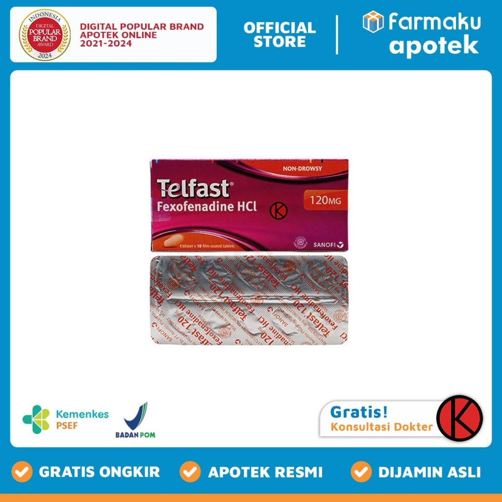 Telfast OD 120 mg  Blister 10 tablet salut selaput - KGS