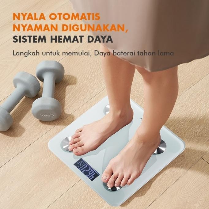 Gaabor Smart Digital Fat Scale Layar LED Timbangan Dengan App Control HT