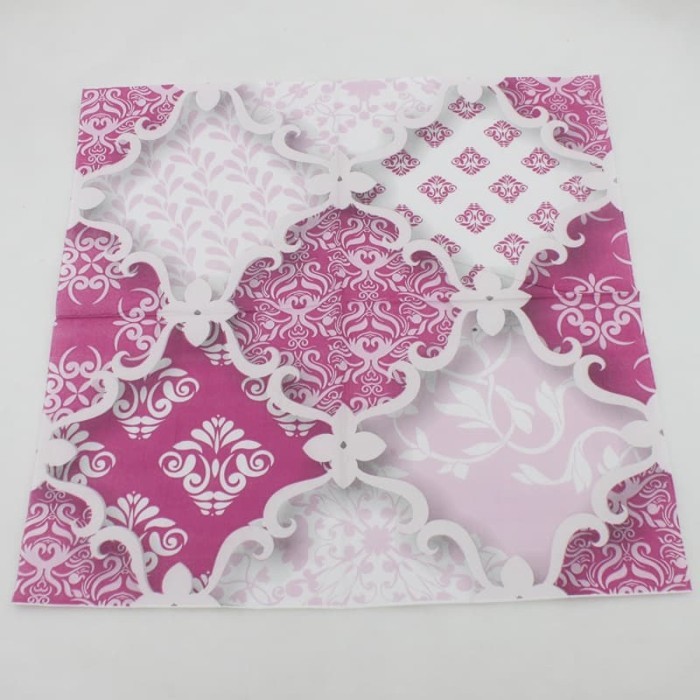 

LB836 Decoupage Napkin - Tissue Decoupage 2Ply OB-Floral Frame FREE ONGKIR
