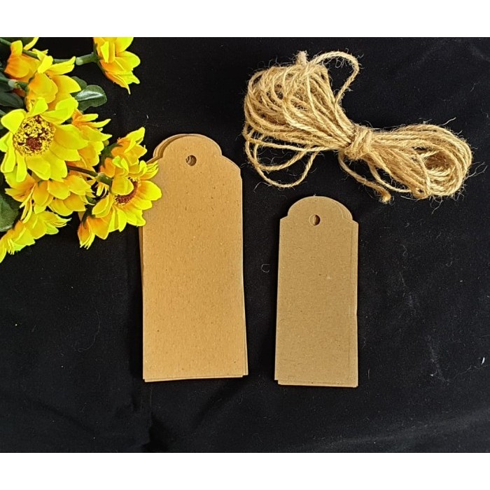 

SR327 Paper Hang Tags - Irregular Square Shape Tag Kraft Lebar 4cm (10pcs) DISKON