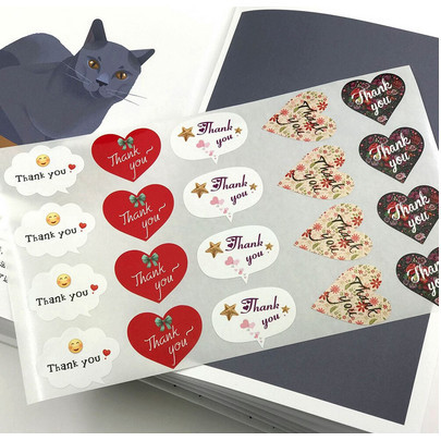 

TI708 Paper Tags Sticker THANK YOU - 5 Shape 5 Pattern (1sheet/20pcs) PROMO SPECIAL
