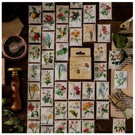 

WN670 Label Sticker - Flower Stamp (45pcs) GRATIS ONGKIR