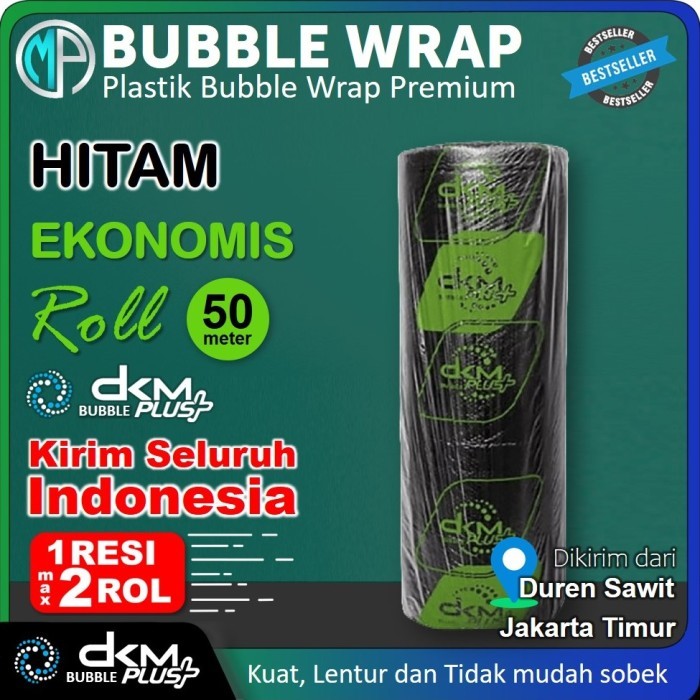 

Plastik Bubble Wrap Roll Hitam 125cm x 50m Ekonomis / Buble Wrap DKM+