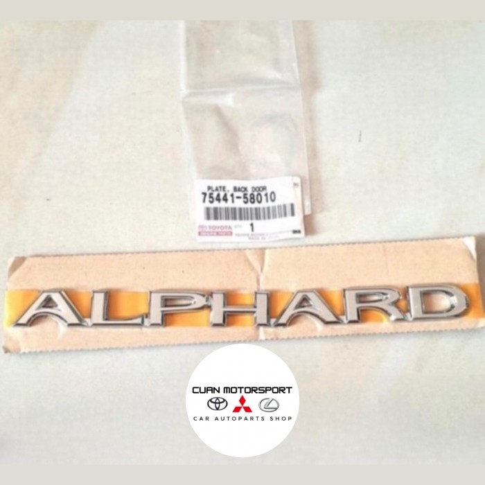 Emblem Logo Alphard Tulisan Toyota Alphard