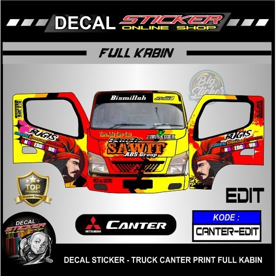 Decal Truck Kabin Canter
