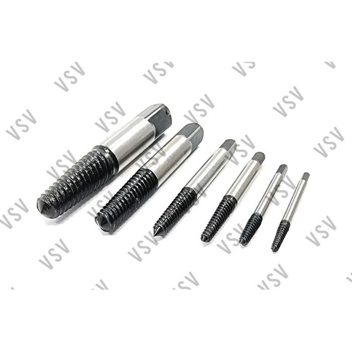 Ready Tap Balik 6pcs Screw Extractor set Tab Balik Pembuka baut patah