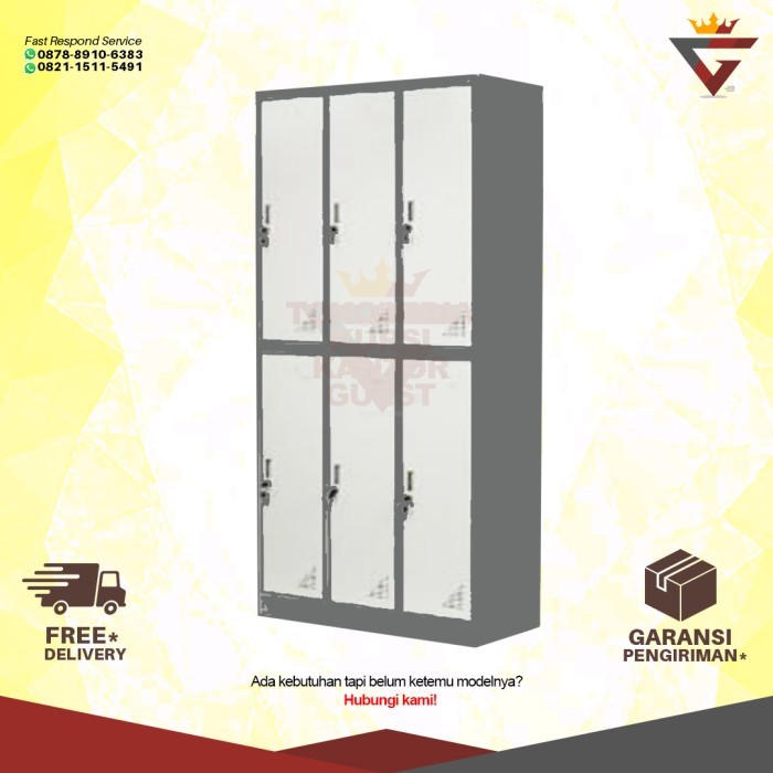 

Locker / Loker FR 6T 3 x 2 Pintu Besi kantor sekolah FRONTLINE