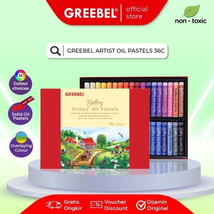 

GREEBEL ARTIST OIL PASTEL 36 WARNA / GREEBEL Crayon Artist 36 Warna