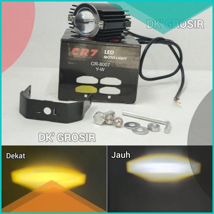 Lampu tembak CR7 CR 8007 - LED Laser CR7 High Low Kuning Putih 20watt