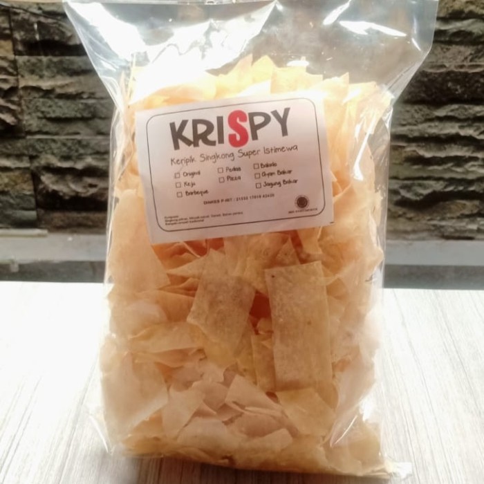 

EKSLUSIF Keripik Singkong Krispy, Tipis, renyah pasti nagih. 250 gram