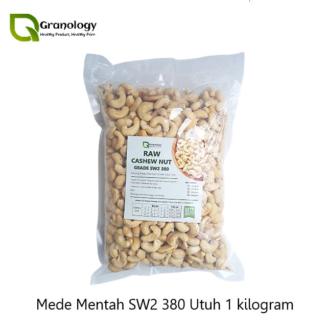 

NEW Kacang Mede Mentah / Raw Cashew Nut (1 kilogram) by Granology