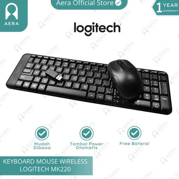Keyboard Mouse Wireless Logitech Mk220 Combo | Logitech Mk220 Keyboard Diskon