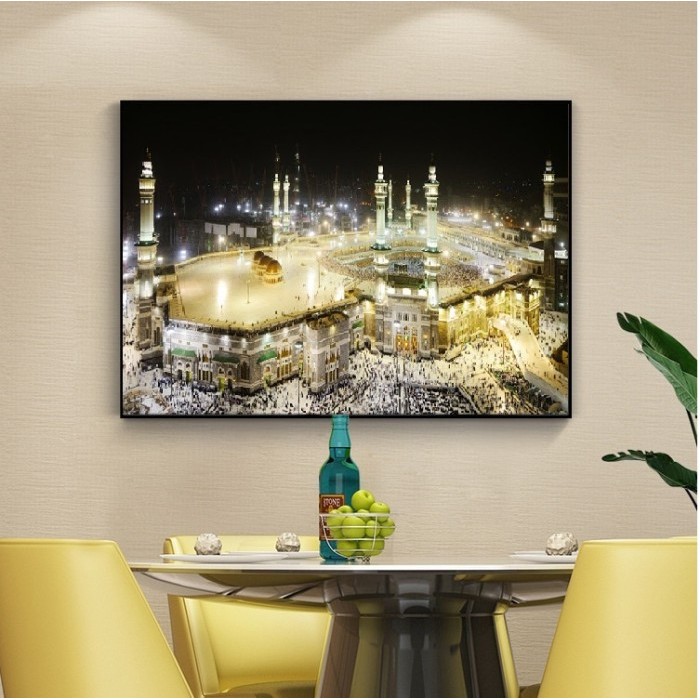 TERBARU DIY Diamond Painting Full. Kabah Mekah Tempat Ibadah 80x50cm D818