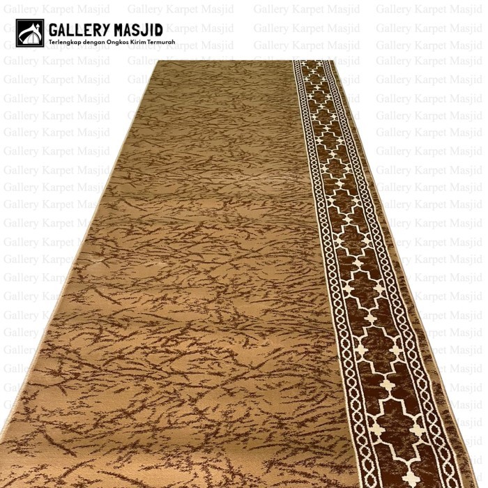 Karpet Mesjid Turki Meteran New Bluemosque Motif Warna Coklat / Karpet Mushola Tebal