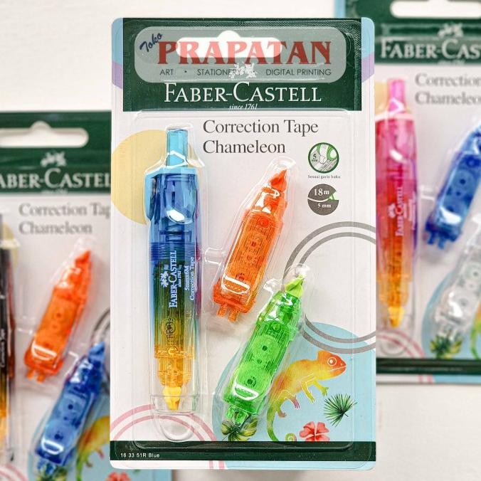 

Premium Quality Faber Castell CHAMELEON Correction Tape | Tip Ex Kertas
