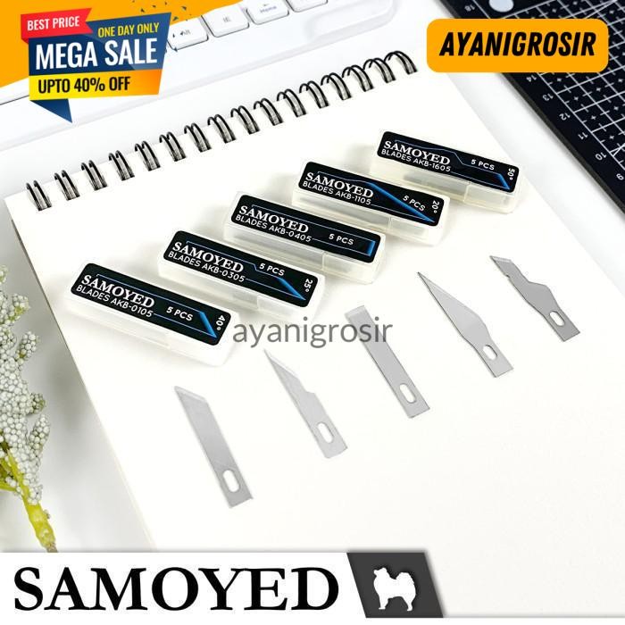 

BEST DEAL ISI / REFILL SPARE BLADES PEN-TYPE ART KNIFE / CUTTER SAMOYED AKB BY AYANI GROSIR !!