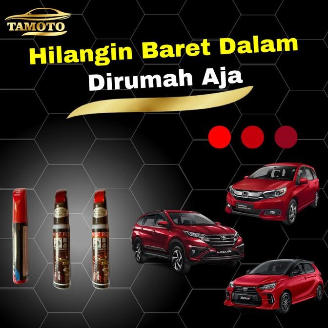 Spidol Penghilang Lecet Body Motor Mobil / Cat Oles Menghilangkan Baret Mobil Warna Merah Metalik Ma
