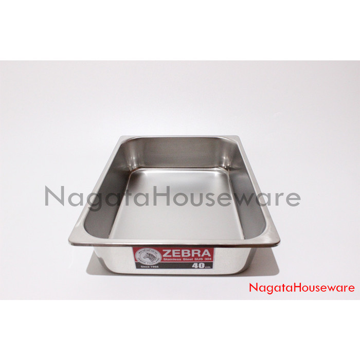 Nampan Baki Persegi Stainless Steel Food Pan 40cm Zebra 141040 Promo