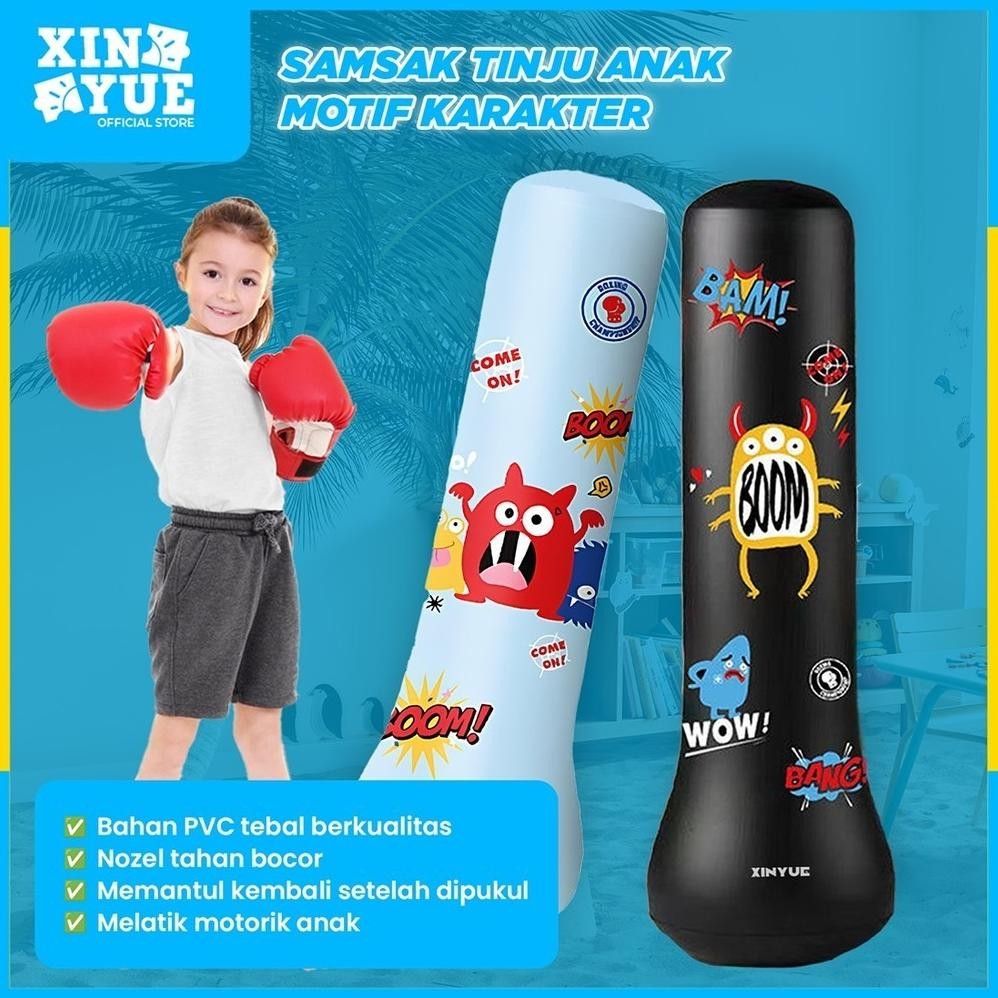 Sale Xin Yue Standing Boxing Ball Samsak Tinju Anak Inflatable Samsak Angin Training Target Material