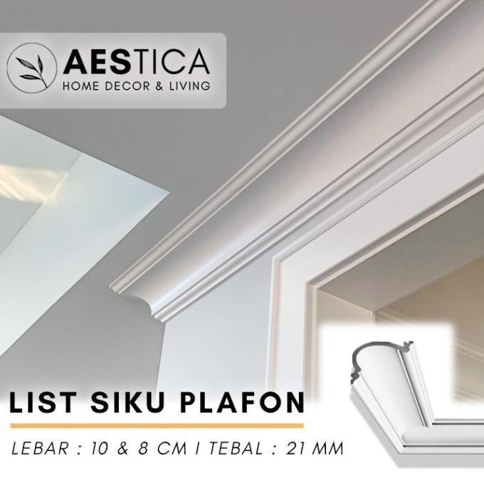 LIS SIKU  AKSESORIS LIST PLAFON PVC DEKORASI DINDING RUMAH | AESTICA