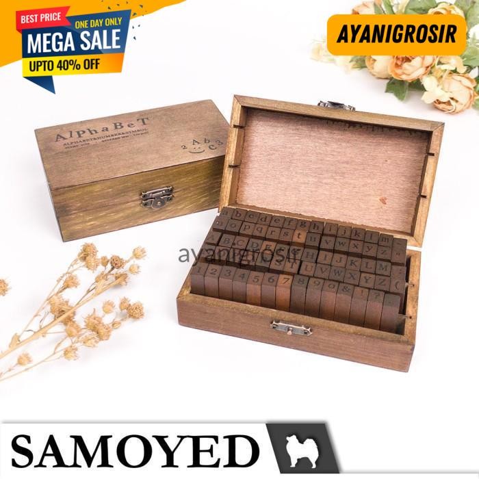 

EKSKLUSIF STEMPEL / CAP HURUF / ANGKA / ALPHABET STAMP SET SAMOYED STM-AN70 BY AYANI GROSIR !!