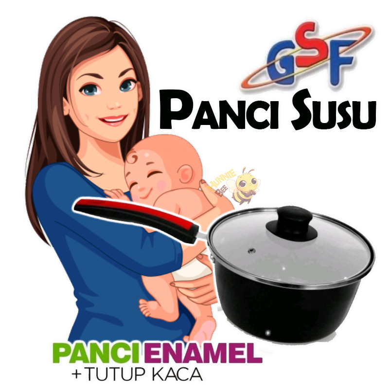 Panci Susu Enamel 20cm Anti Lengket