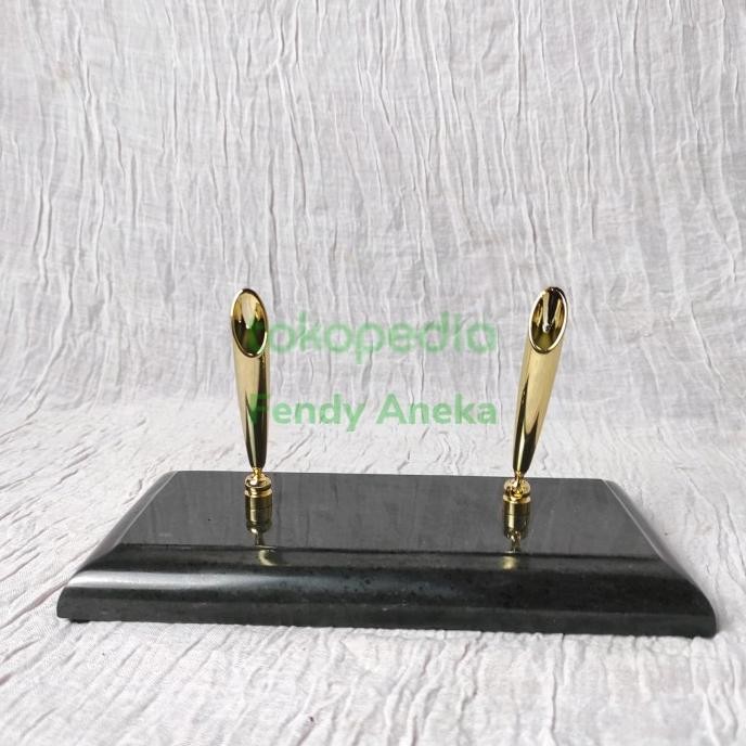 

Marble Pena Holder Tempat Pulpen Bollpoint Persegi Panjang Hitam Andes