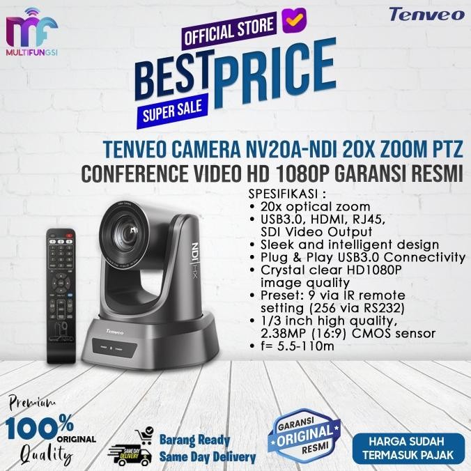 

Tenveo Camera NV20A-NDI 20X Zoom PTZ Conference Video HD 1080P Garansi Resmi