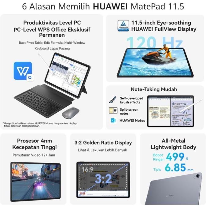 

Huawei Matepad 11.5" 120Hz 2.2k 8+128GB FullView PC-Level Tablet