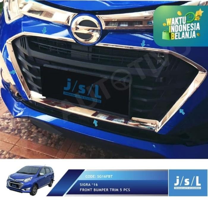 [Harga Promo] List Bumper Depan Jsl Daihatsu Sigra / Front Bumper Trim Chrome - Perlengkapan Variasi