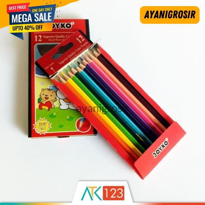 

HOT SALE PENSIL WARNA JOYKO 12 SUPERIOR QUALITY COLOR PENCILS (CP-12PB) BY AYANI GROSIR !!