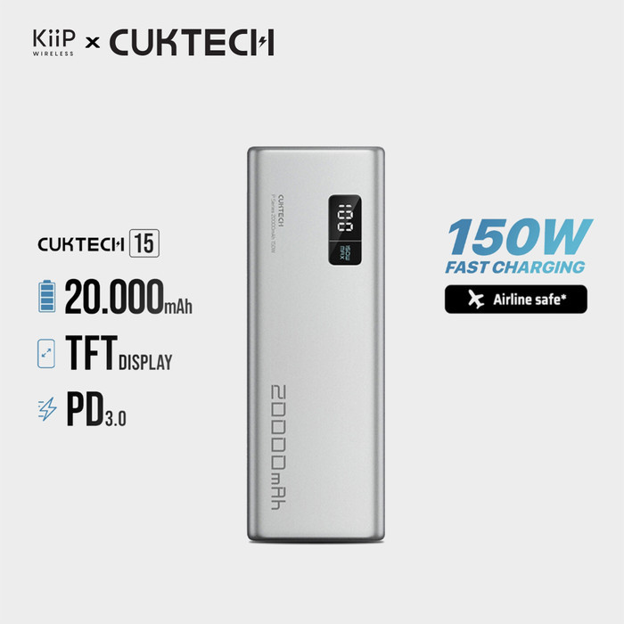 KIIP X CUKTECH PB200P POWER BANK 20000MAH 150W FAST CHARGING