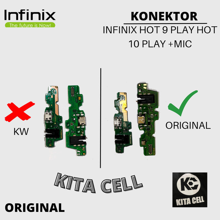 KONEKTOR CAS INFINIX HOT 9 PLAY HOT 10 PLAY HOT 11 PLAY ORI