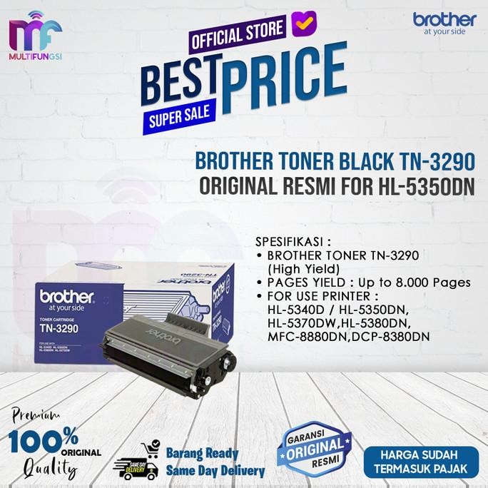 

Brother Toner Black TN-3290 / TN3290 Original Resmi For HL-5350DN
