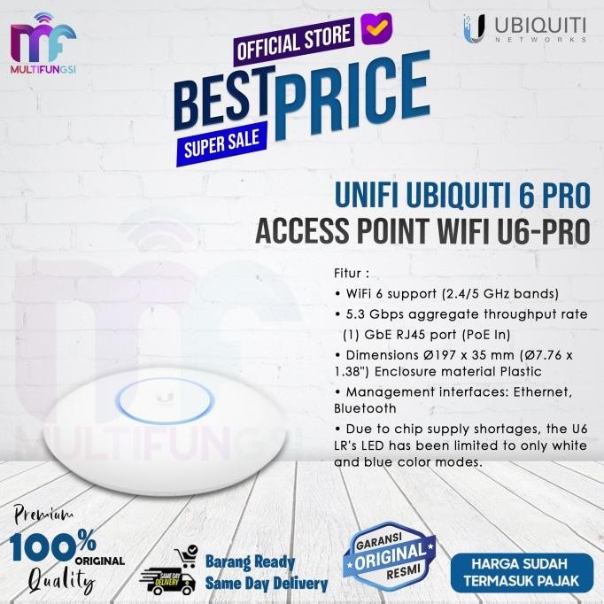 

UniFi Ubiquiti 6 Pro Access Point Wifi U6-PRO Garansi Resmi