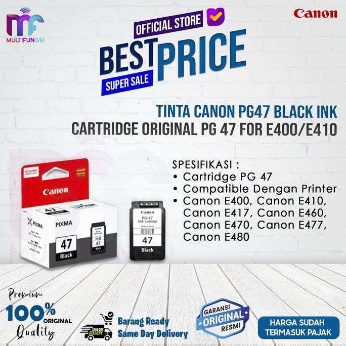 

Tinta Canon PG47 Black Ink Cartridge Original PG 47 for E400/E410