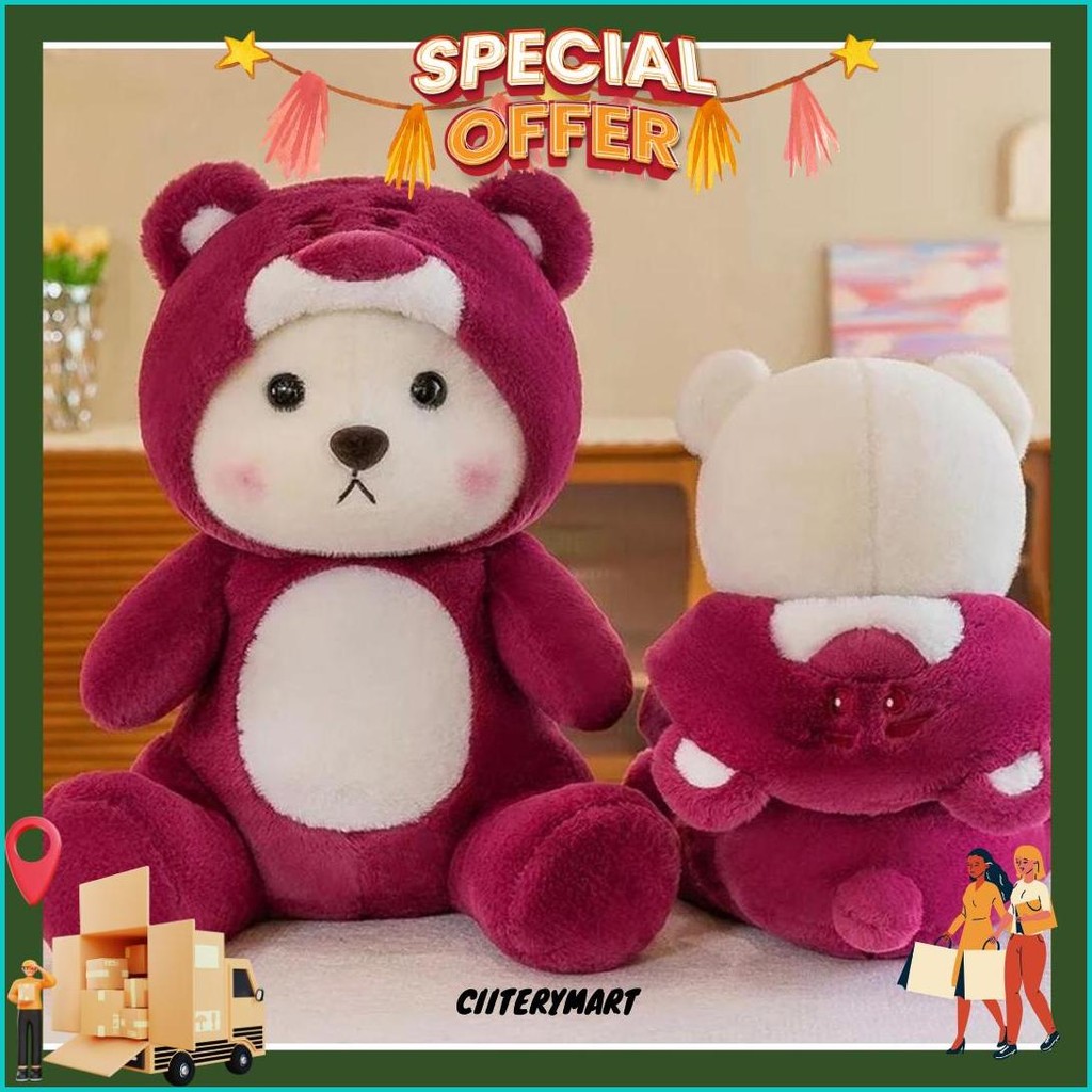 Boneka Lotso Bear Hoodie Besar Teddy Bear Lotso Besar Murah