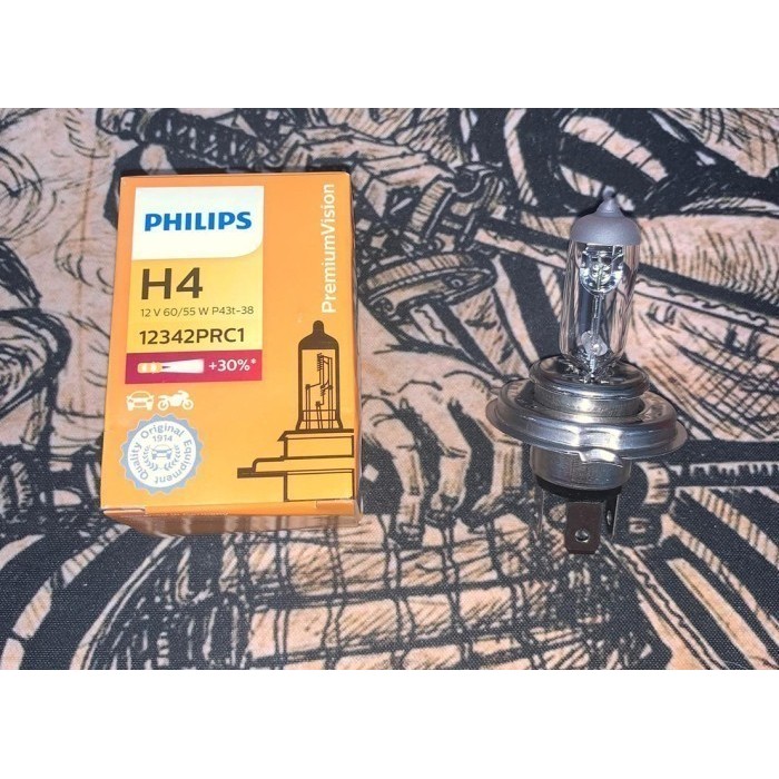 (HYR5) BOHLAM LAMPU DEPAN DATSUN GO PANCA H4 12V 60/55W PHILIPS ORIGINAL