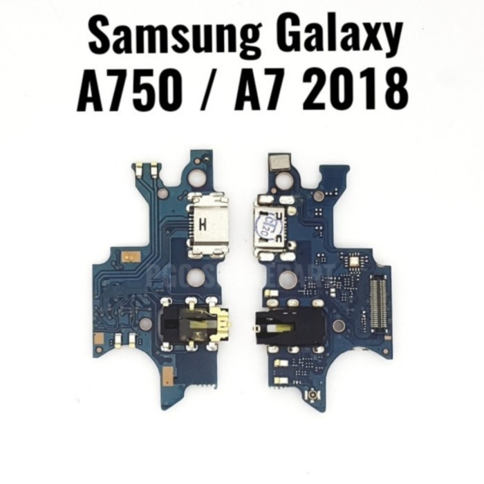 PAPAN BOARD KONEKTOR CHARGER SAMSUNG A750 A7 2018 WITH IC MIC ORIGINAL
