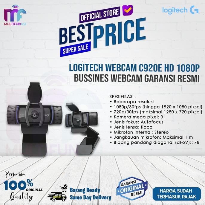 

Logitech Webcam C920e HD 1080p Bussines Garansi Resmi