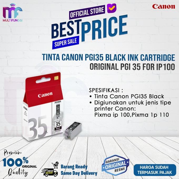 

Tinta Canon PGI35 Black Ink Cartridge Original PGI 35 for iP100