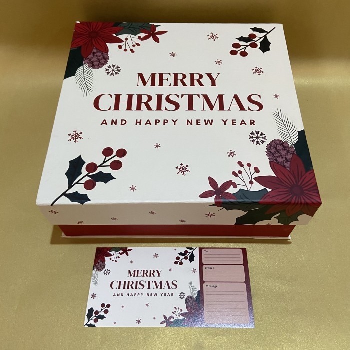 Hardbox Natal / kotak kue lapis / hampers kue lapis / box christmas