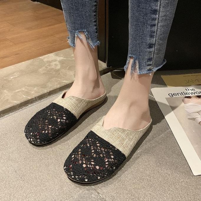 SEPATU SANDAL SELOP WANITA IMPORT WOL MULES SENDAL CEWEK BRANDED MURAH MS